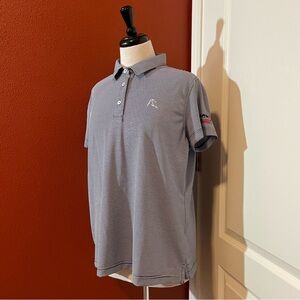 Rhoback Women’s Micro Striped Embroidered Lightweight Golfing Polo